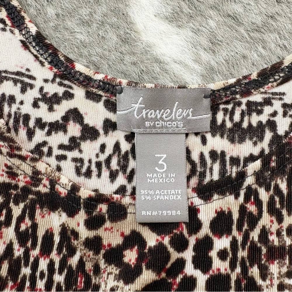 Travelers by Chicos Animal Print Tank Top - Picture 5 of 9